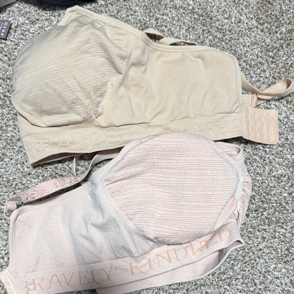 Kindred Bravely Women's Bra Set - Cream and Pink